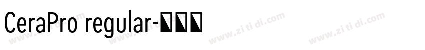 CeraPro regular字体转换